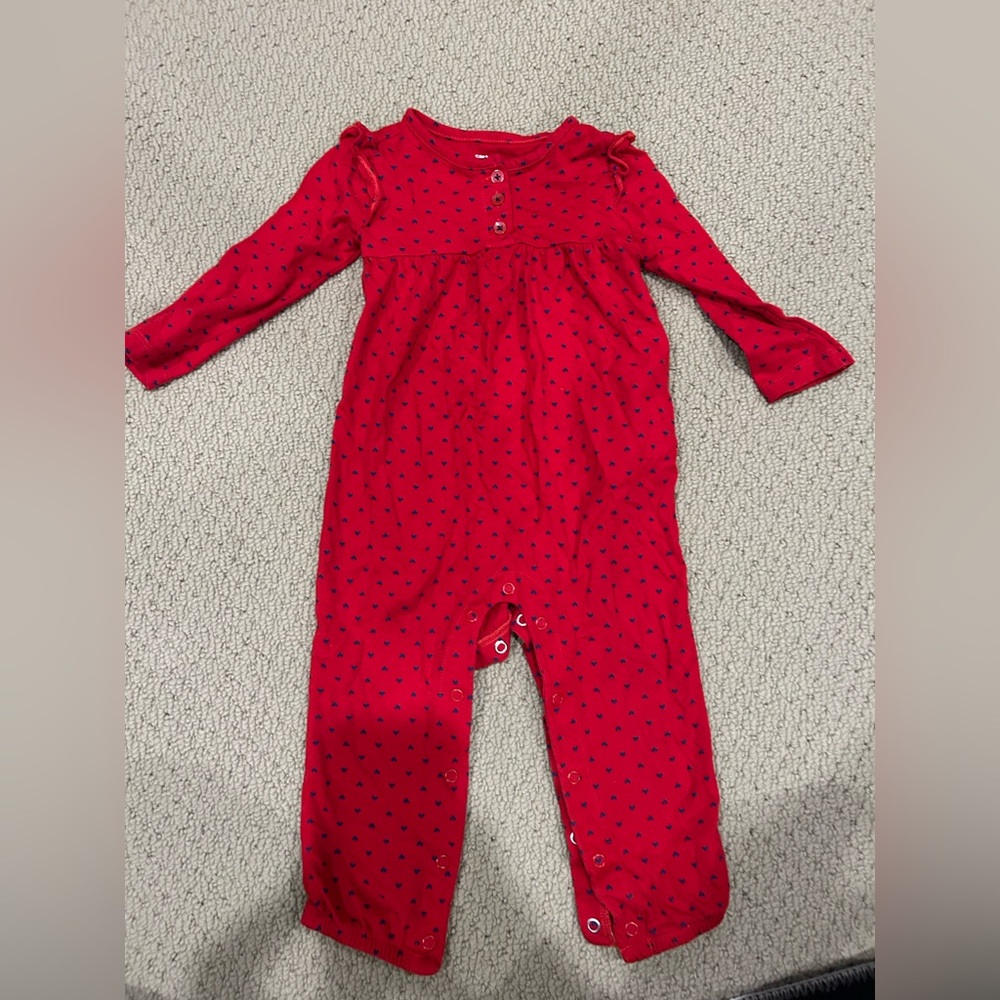 Red and Blue Heart Romper